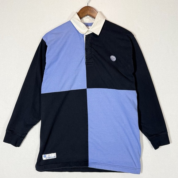 Girlguiding UK Tops - Girlguiding UK Womens Rugby Shirt Size 18 XL Blue Colorblock Long Sleeve RARE
